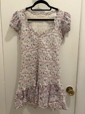 LoveShackFancy Trevor floral ruffle mini dress